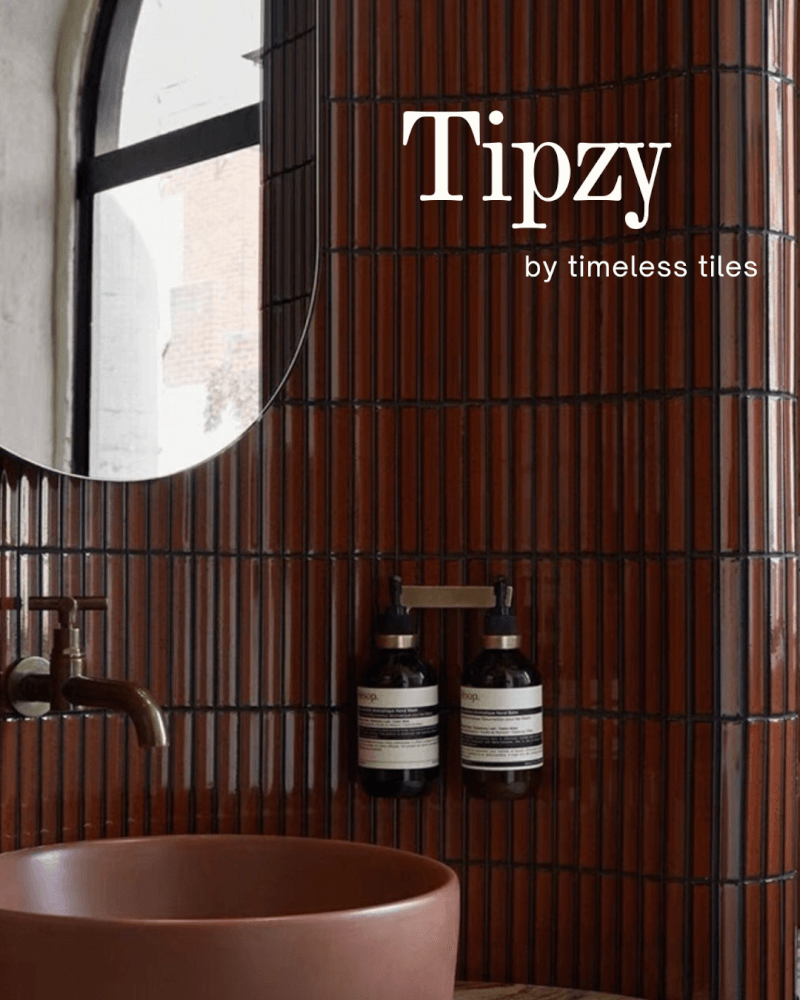 โมเสค TIMELESS TILES รุ่น TIPZY 27.5X29.6 ซม. RED WINE ผิวเงา กระเบื้องผนัง